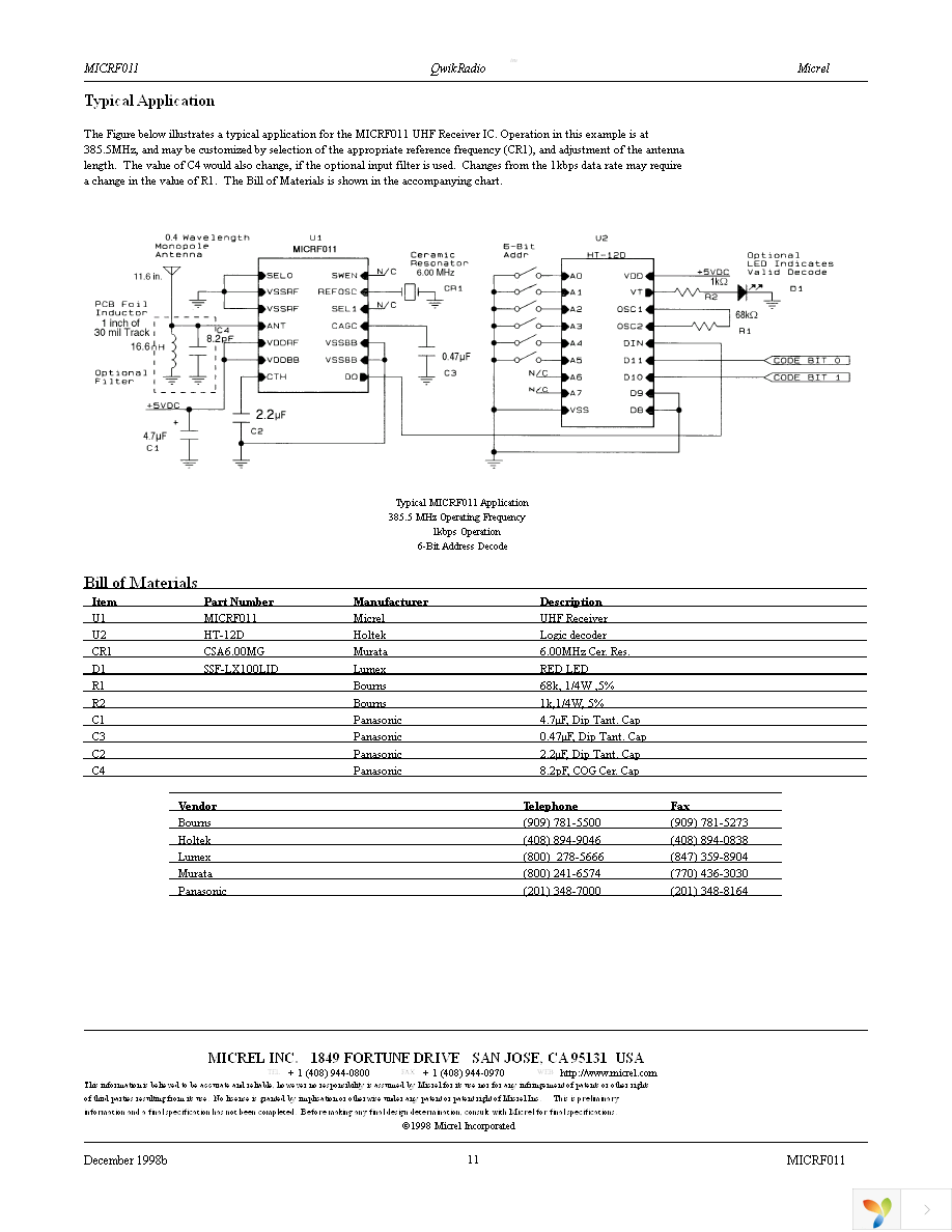 MICRF011YM TR Page 11